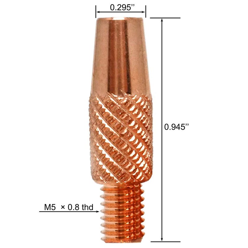 Zinger Mig Welding Contact Tips 186406 .035" for Miller Welder Gun Spoolmate 100, 200, 3035, 185 and Hobart Spoolgun DP-3035, SpoolRunner 100,Handler 125, 125 Ez, 130, 140, 190, 210MVP etc - Image 4